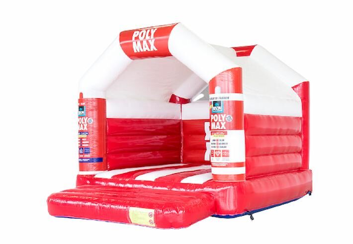 Maatwerk springkussen in huisstijl voor poly max